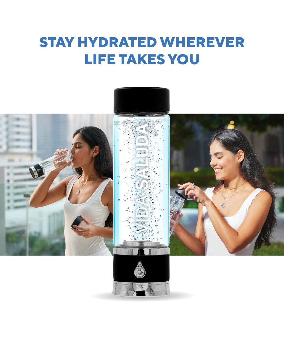 Vida Saluda hydrogen water bottle lifestyle image